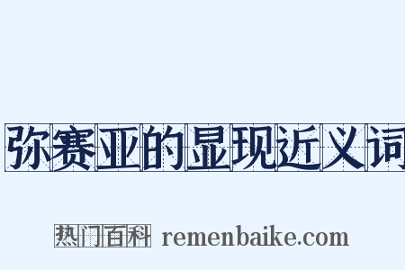 弥赛亚的显现近义词是什么意思的图片